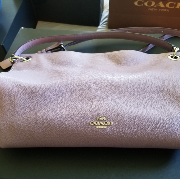Coach handbag in lilac leather - Picture 2 of 3